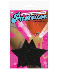 Rockstar Black Glitter Star Pasties O S