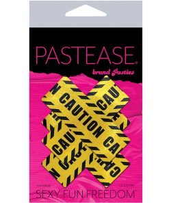 Pastease Caution Cross X Black Yellow Pasties O S