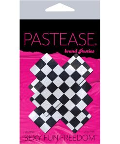 Pastease Checker Cross X Black White Pasties O S