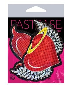 Pastease Angel Devil Glitter Heart Red O S