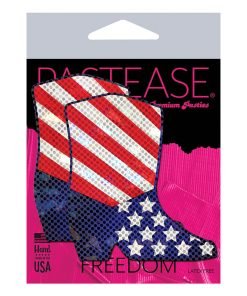 Pastease Premium Sparkling Stars Strips Usa Cowboy Boot Red White Blue O S