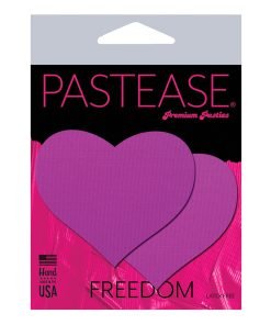 Pastease Basic Heart Black Light Reactive Neon Purple O S