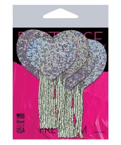 Pastease Tassel Glitter Heart Silver O S
