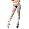 Naughty Girl Sexy Mixed Holes Leggings White O S