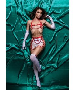 Role Play Naughty Nurse 5 Pc Set Red White