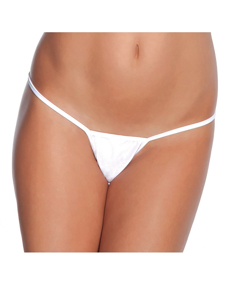 Low Rise Lycra G String White Xl