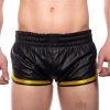 Prowler Red Leather Sport Shorts Yell