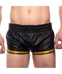Prowler Red Leather Sport Shorts Yell