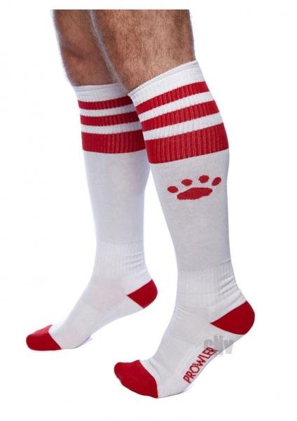 Prowler Red Football Socks Wht Red