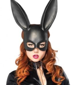 Bondage Bunny Mask Os Black