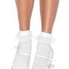Anklet W Lace Ruffle Os White