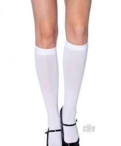 Nylon Knee High Os White