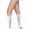 Pussycat Knee Highs Os White Pink
