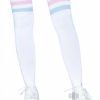 Athlete Thigh Hi 3 Stripe Top Os Pnk Blu