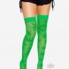 420 Net Thigh Highs Os Green