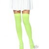 Nylon Over The Knee Os Neon Green