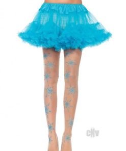 Let It Snow Glitter Hose Os Nud Blu