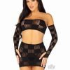 Checkerboard Bandeau Skirt Warmer Os Blk