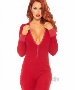 Cozy Brushed Long Johns W Flap Red