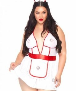 Nightshift Nurse 3pc Set White Red