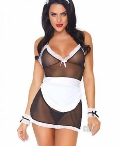Seductive French Maid 4pc Black White