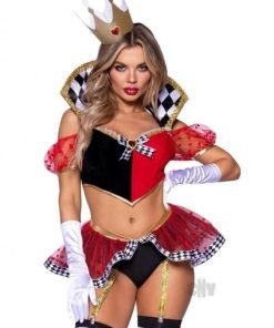 Wicked Wonderland Queen 3pc Sm Blk Red