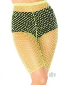Industrial Net Biker Shorts Os Yellow