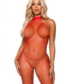 Industrial Backless Bodystocking Os Red