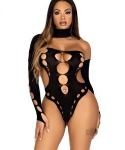 Seamles Asymmetric Thong Bodysuit Os Blk