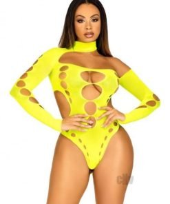 Seamles Asymmetric Thong Bodysuit Os Ylw