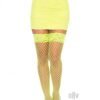 Spandex Thigh Stay Up Top Os Neon Yelw