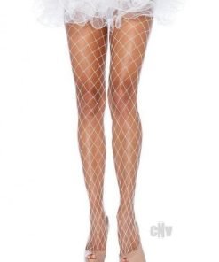 Fence Net Pantyhose Os White
