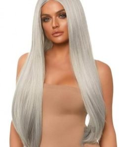 Long Straight 33 Cntr Part Wig O S Gry