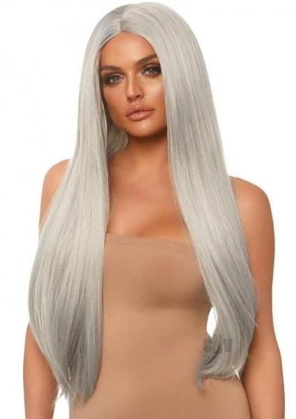 Long Straight 33 Cntr Part Wig O S Gry