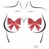 Rhinestone Bow Nipple Os Red