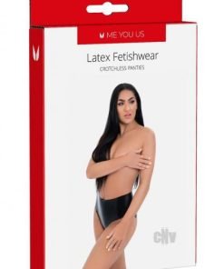 Myu Latex Crotchless Panties Black
