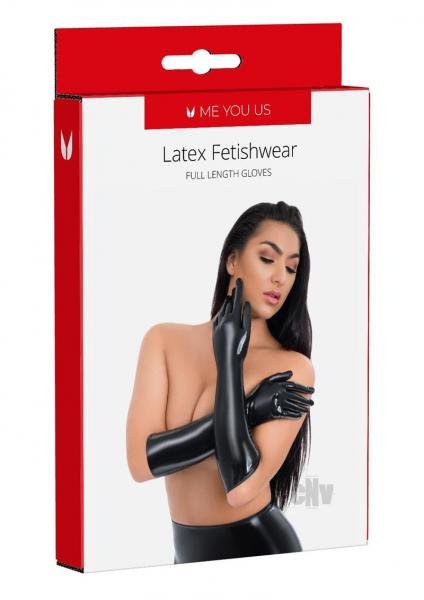 Myu Latex Full Length Glove Black