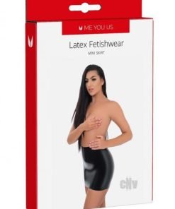 Myu Latex Mini Skirt Black
