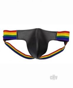 Leather Jock W Pride Stripes