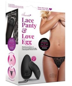 Secret Lace Panty Egg Black