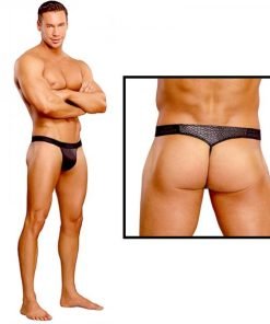 Male Power Cobra Micro V Thong S M Black