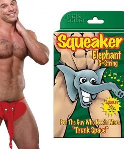 Squeaker Elephant G String Red