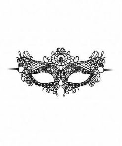 Ouch Queen Black Lace Mask Black O S