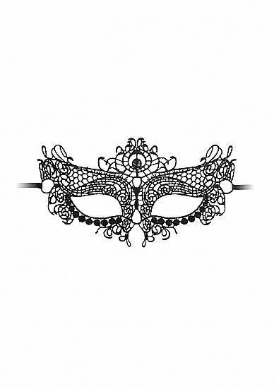 Ouch Queen Black Lace Mask Black O S