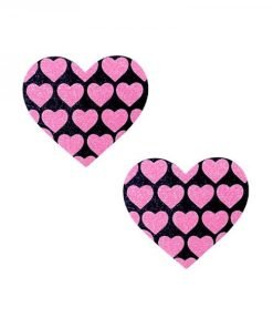 Neva Nude Pasty Hearts On Heart Uv Ne Pink Black
