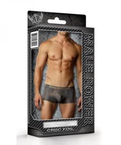 Male Power Croc Foil Mini Pouch Short Grey