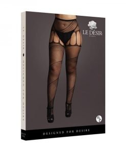 Shots Le Desir Crotchless Cut Out Pantyhose Black Qs