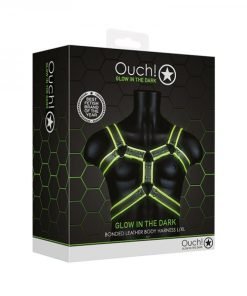 Ouch Glow Body Harness Glow In The Dark Green L Xl