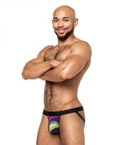 Male Power Galactic Strappy Ring Jock Print