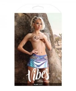 Fantasy Lingerie Vibes Plur Holographic Cut Out Skirt Separate Aqua Holo